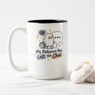 Mijn Geduld Heeft de Chat Verlaten – Schattig Spoo Tweekleurige Koffiemok