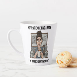 Mijn Geduld Heeft Grenzen – Grappige Koffie Liefhe Latte Mok