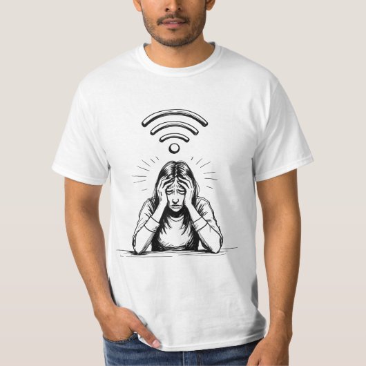 Mijn geduld is als mijn WiFi ... altijd laten vall T-shirt (Voorkant)
