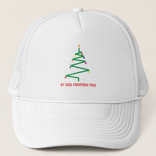 Mijn geek kerstboom trucker pet (Voorkant)