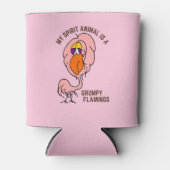Mijn geest Dier Grumpy Flamingo Grappig Blikjeskoeler (Voorkant)