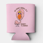 Mijn geest Dier Grumpy Flamingo Grappig Blikjeskoeler (Achterkant)