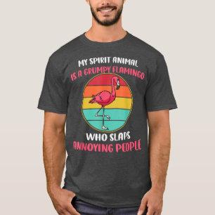 Mijn Geest Dier is bruin Flamingo T-shirt