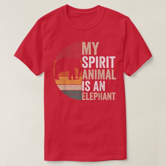 Mijn Geest Dier is een olifant overloopapp T-shirt (Design voorkant)