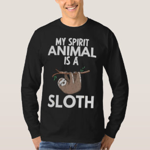 Mijn geest dier is luiaard grappig luiaard minnaar t-shirt