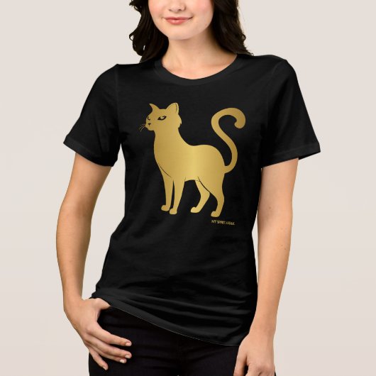 Mijn Geest Dier - Kat Tri-Blend Shirt (Voorkant)