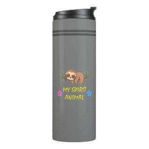 Mijn Geest Dier Koffie voor slaapzalen in hoes Thermosbeker