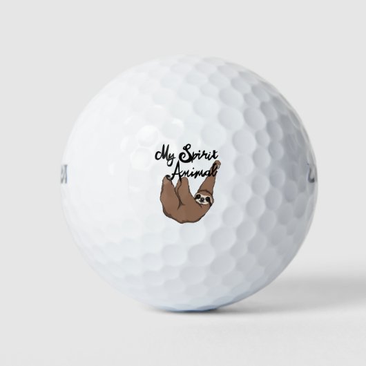 Mijn Geest Dier Leuke Luiaard Golfballen (Voorkant)