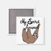 Mijn Geest Dier Leuke Luiaard Magneet (Voorkant / Achterkant)