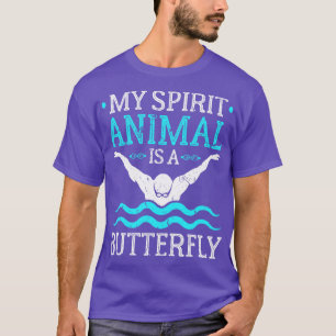 Mijn Geest Dier Vlinder Zwemmer Zwemmen T-shirt