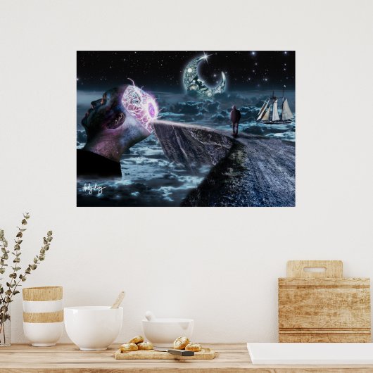 Mijn geest gloeit - (Posters) Poster (Keuken)