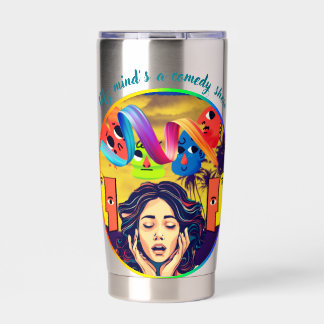 Mijn geest is een komedie show geïsoleerde drinkbeker