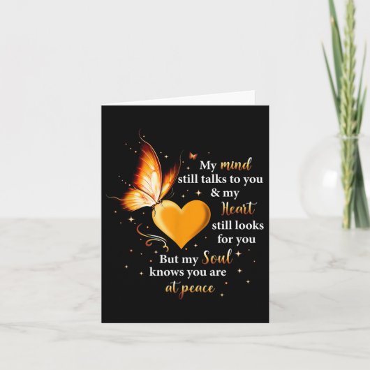 Mijn geest praat nog steeds met je Hart, Ziel Vlin Kaart (Voorkant)
