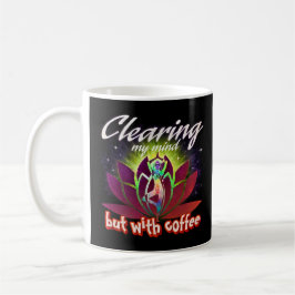 Mijn geest zuiveren maar dan met koffie Funny Yoga Koffiemok