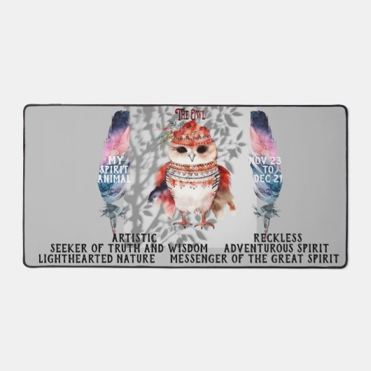 "Mijn Geestdier" De Uil Nov - Dec Bureaumat (Voorkant)