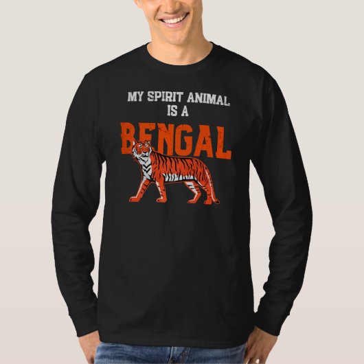 Mijn Geestdier is een Bengaals Tshirt Cincinnati F (Voorkant)