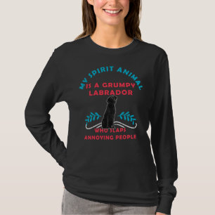 Mijn geestdier is een chagrijnige labrador t-shirt