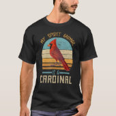 Mijn Geestdier is een kardinaal, helder rood vogel T-shirt (Voorkant)