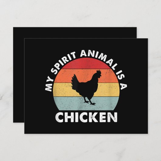 Mijn geestdier is een kip (Voorkant / Achterkant)