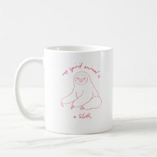 Mijn geestdier is een luiaard grappig lui troost koffiemok