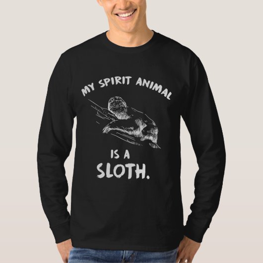 Mijn geestdier is lui t-shirt (Voorkant)