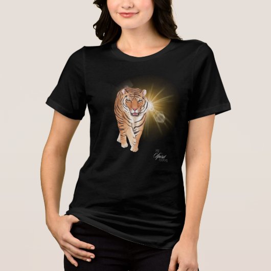 Mijn geestdier - Tijger Tri-Blend Shirt (Voorkant)
