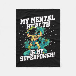 Mijn geestelijke gezondheid is mijn superkracht St Fleece Deken