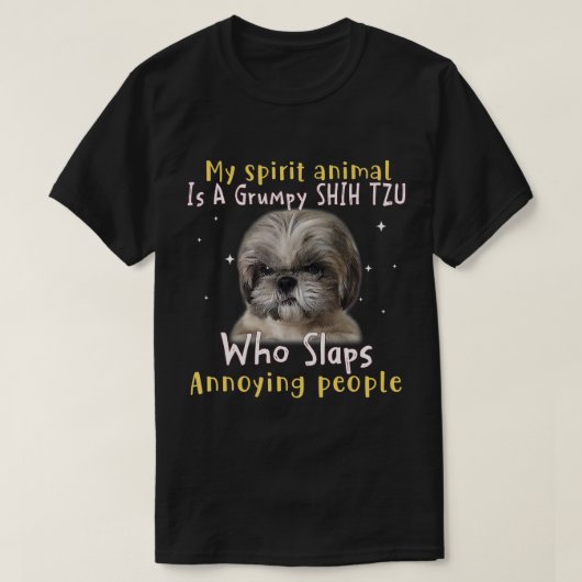 Mijn Geestesdier is een bruine sjiiet Tzu - Shih T T-shirt (Design voorkant)