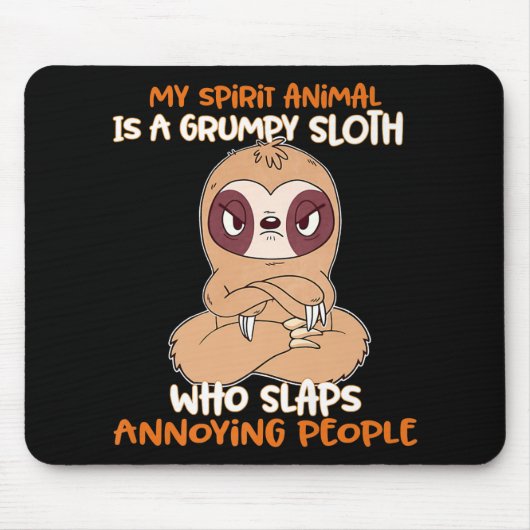 Mijn Geestesdier is een brutale groef Muismat (Voorkant)