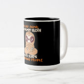 Mijn Geestesdier is een brutale groef Tweekleurige Koffiemok (Voorkant rechts)