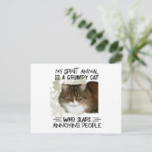 Mijn Geestesdier is een kattediercitroenen. Briefkaart (Staand voorkant)