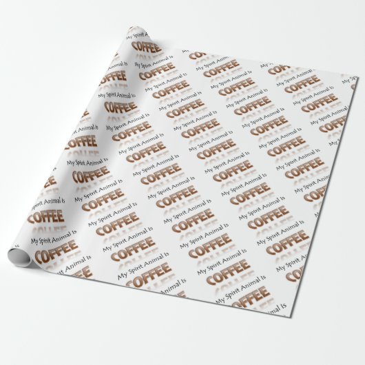Mijn Geestesdier is koffie Cadeaupapier (Uitgerold)