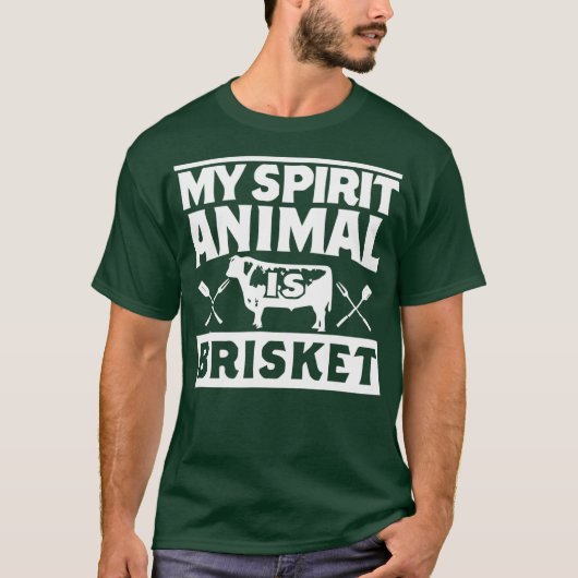 Mijn Geestesdier is Rookvlees met een risket T-shirt (Voorkant)