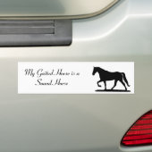Mijn Gegoten Paard is een Sound Horse Bumpersticke Bumpersticker (Op auto)