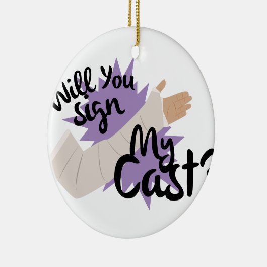 Mijn gegoten teken keramisch ornament (Rechts)