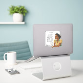 Mijn Geheim Safe Sarcasastische Retro Huisvrouw Sticker (Laptop op bureau)