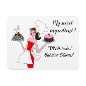 "Mijn geheime ingrediënt is DIVAtude!" Magnet Magneet (Horizontaal)