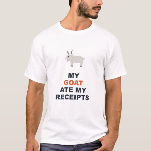 Mijn geit at mijn bonnetjes t-shirt (Voorkant)