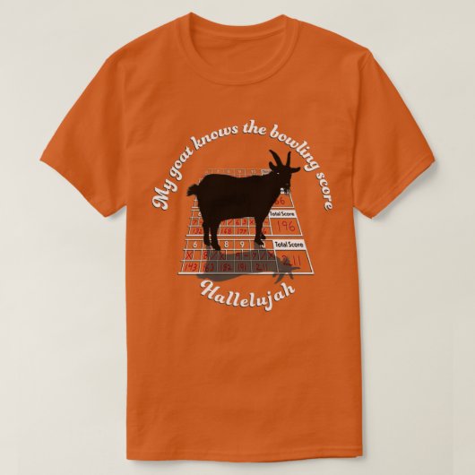 Mijn geit kent de bowlingscore t-shirt (Design voorkant)