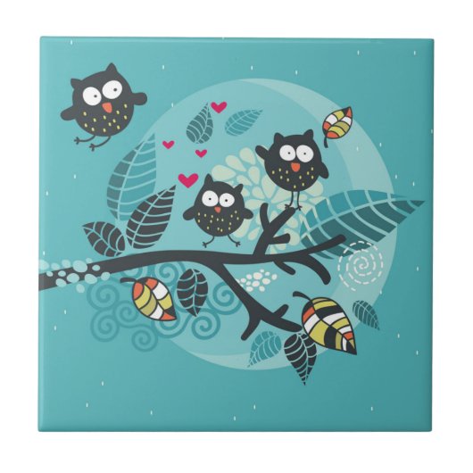 Mijn gekke uilvogel tegeltje (Voorkant)