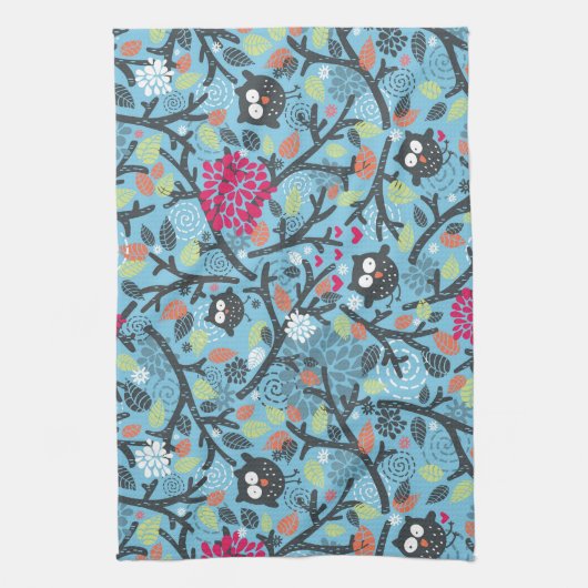 Mijn gekke uilvogel theedoek (Verticaal)