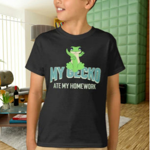 Mijn gekko heeft mijn huiswerk opgegeten kids shir t-shirt