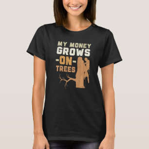 Mijn geld groeit aan bomen Boomverzorger Houthakke T-shirt