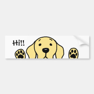 Mijn gele Lab "Hoi!" Bumpersticker