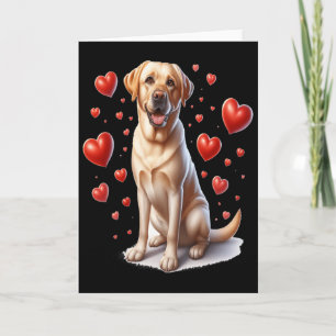 Mijn gele Lab hond is mijn Valentijn Hartjes Schat Kaart
