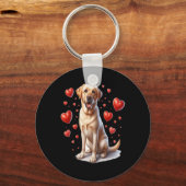 Mijn gele Lab-hond is mijn Valentijn Hartjes Schat Sleutelhanger (Voorkant)