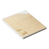 Mijn gele lab mijn thuiswerk notitieblok (Schuin)