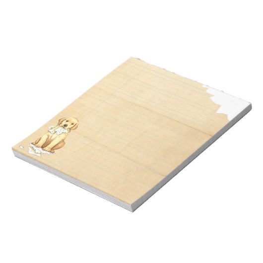 Mijn gele lab mijn thuiswerk notitieblok (Linkerzijde)