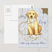 Mijn gele lab op mijn lesplan briefkaart (Voorkant / Achterkant)