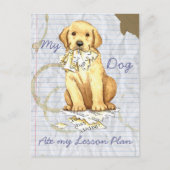Mijn gele lab op mijn lesplan briefkaart (Voorkant)